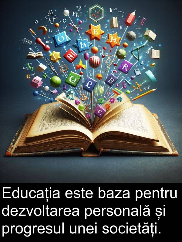 unei: Educația este baza pentru dezvoltarea personală și progresul unei societăți.
