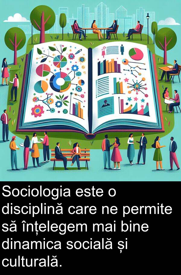 permite: Sociologia este o disciplină care ne permite să înțelegem mai bine dinamica socială și culturală.
