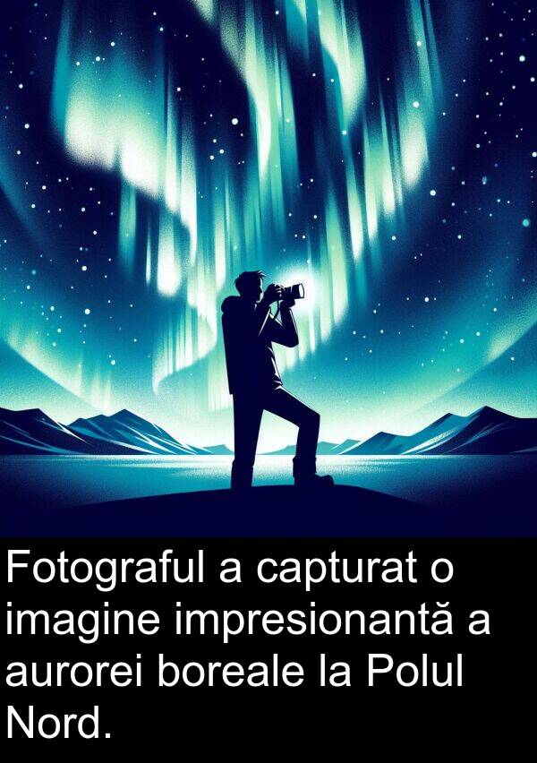imagine: Fotograful a capturat o imagine impresionantă a aurorei boreale la Polul Nord.