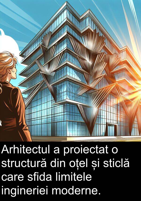 moderne: Arhitectul a proiectat o structură din oțel și sticlă care sfida limitele ingineriei moderne.