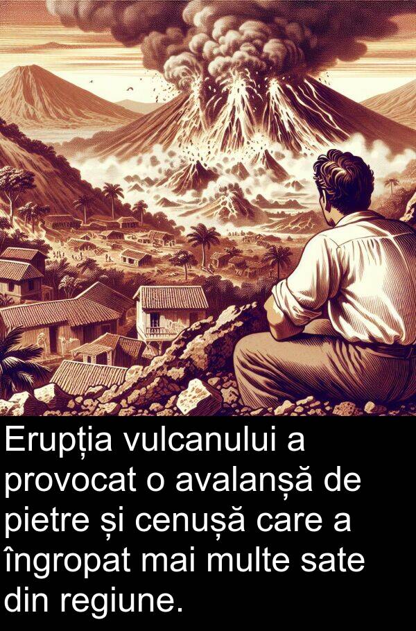 regiune: Erupția vulcanului a provocat o avalanșă de pietre și cenușă care a îngropat mai multe sate din regiune.