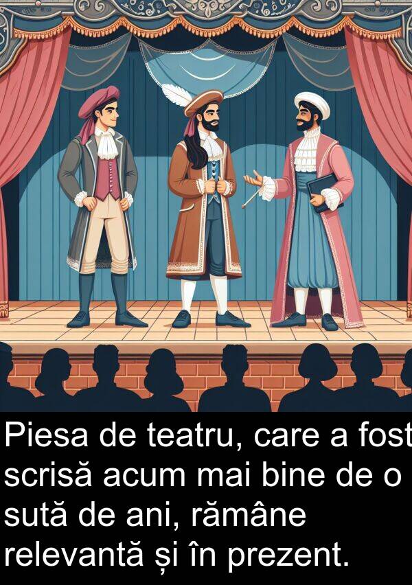 rămâne: Piesa de teatru, care a fost scrisă acum mai bine de o sută de ani, rămâne relevantă și în prezent.