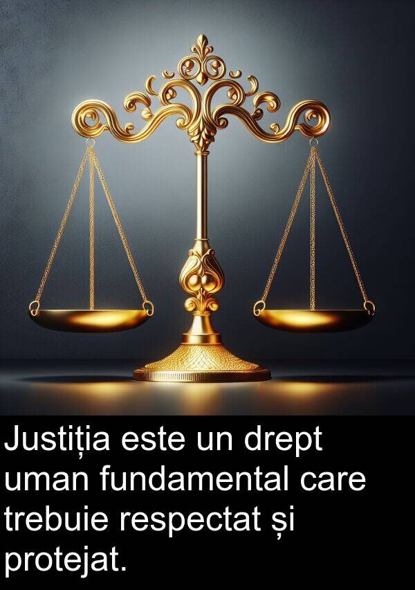 drept: Justiția este un drept uman fundamental care trebuie respectat și protejat.