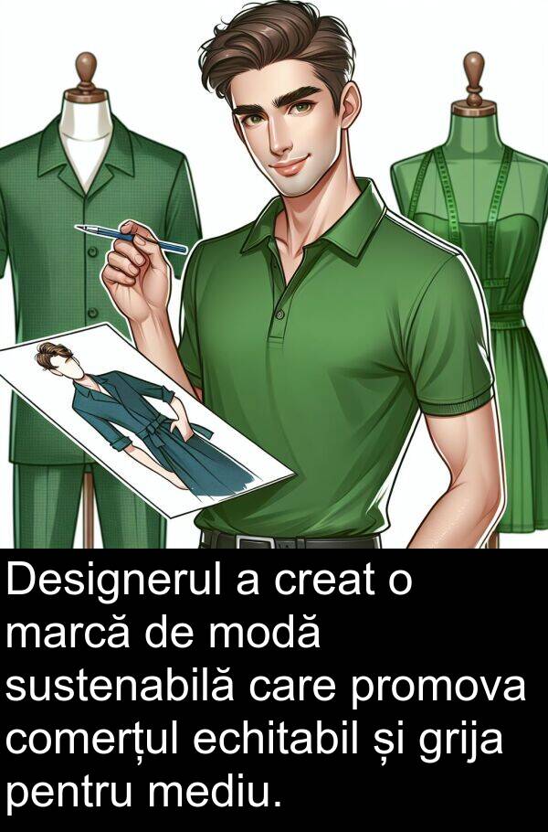 echitabil: Designerul a creat o marcă de modă sustenabilă care promova comerțul echitabil și grija pentru mediu.