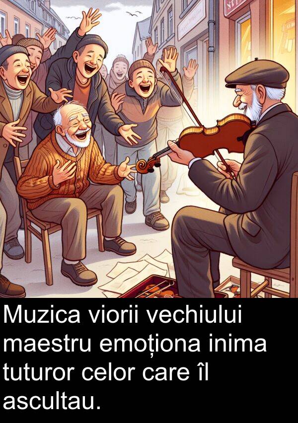 maestru: Muzica viorii vechiului maestru emoționa inima tuturor celor care îl ascultau.