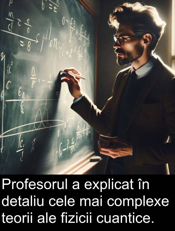 cuantice: Profesorul a explicat în detaliu cele mai complexe teorii ale fizicii cuantice.