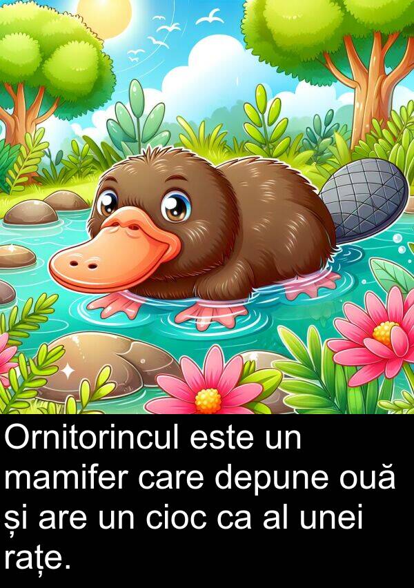 unei: Ornitorincul este un mamifer care depune ouă și are un cioc ca al unei rațe.