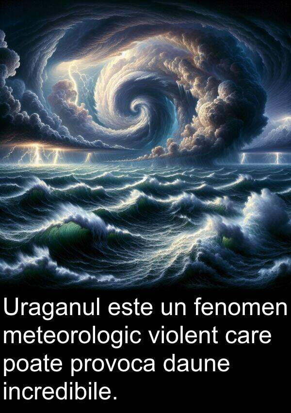 daune: Uraganul este un fenomen meteorologic violent care poate provoca daune incredibile.