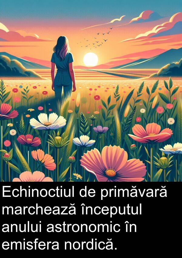 începutul: Echinoctiul de primăvară marchează începutul anului astronomic în emisfera nordică.