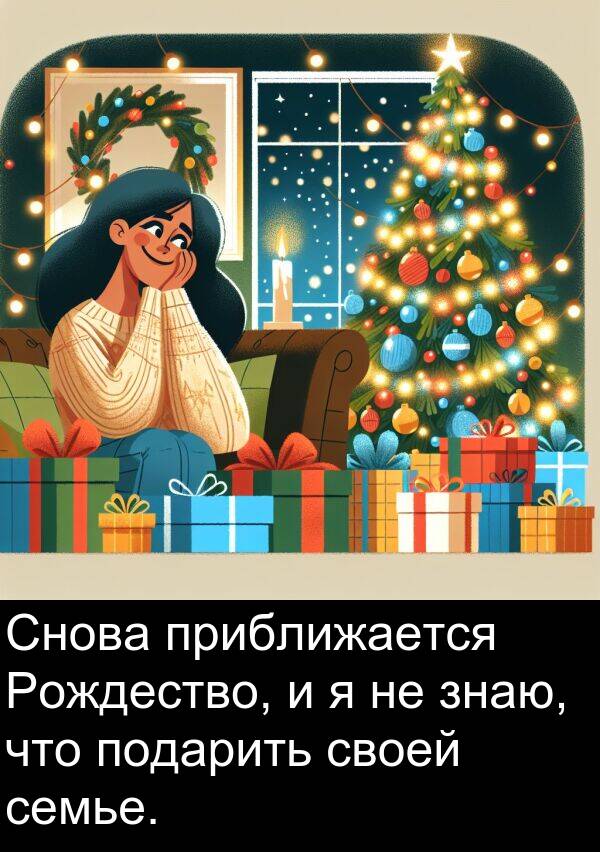 приближается: Снова приближается Рождество, и я не знаю, что подарить своей семье.