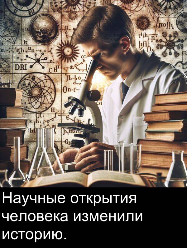 человека: Научные открытия человека изменили историю.