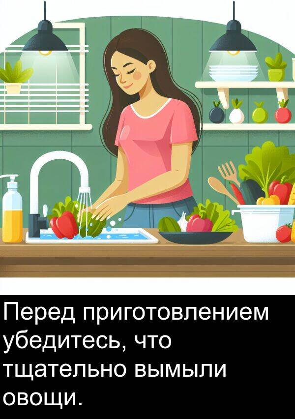 приготовлением: Перед приготовлением убедитесь, что тщательно вымыли овощи.