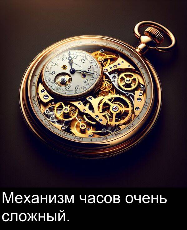 часов: Механизм часов очень сложный.