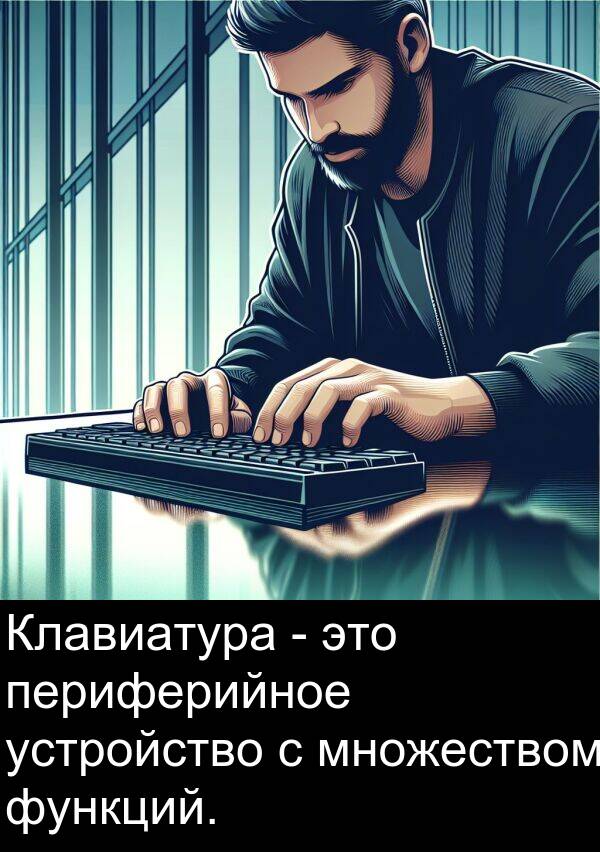 устройство: Клавиатура - это периферийное устройство с множеством функций.