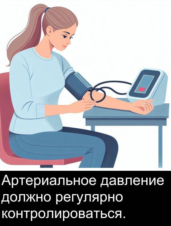 контролироваться: Артериальное давление должно регулярно контролироваться.