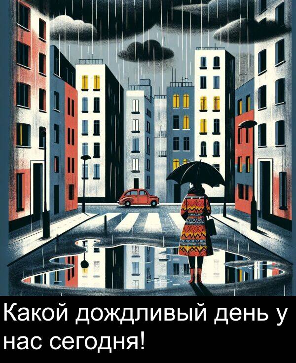 сегодня: Какой дождливый день у нас сегодня!