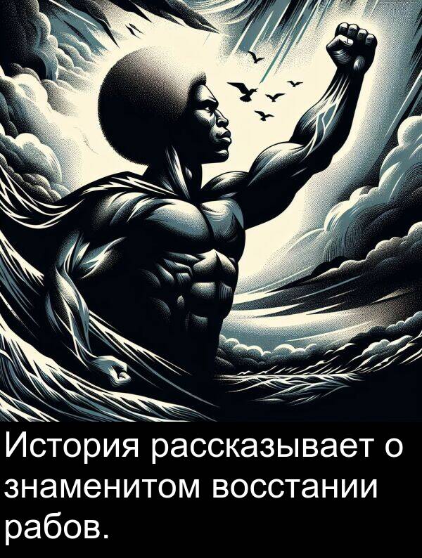 восстании: История рассказывает о знаменитом восстании рабов.