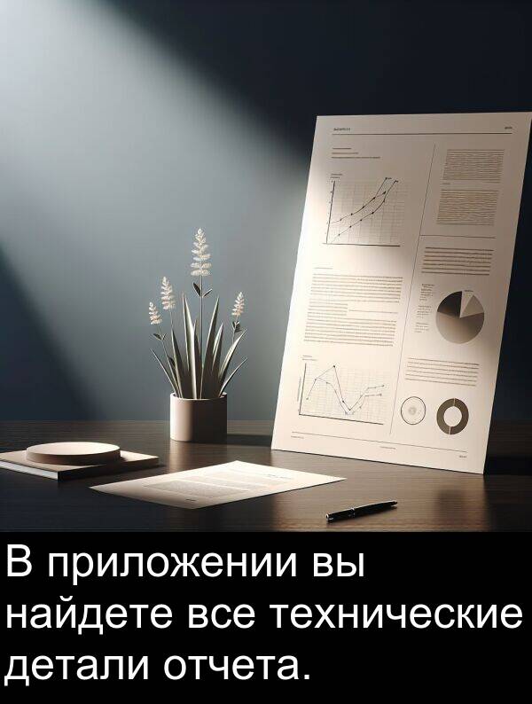 приложении: В приложении вы найдете все технические детали отчета.