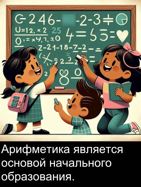 является: Арифметика является основой начального образования.