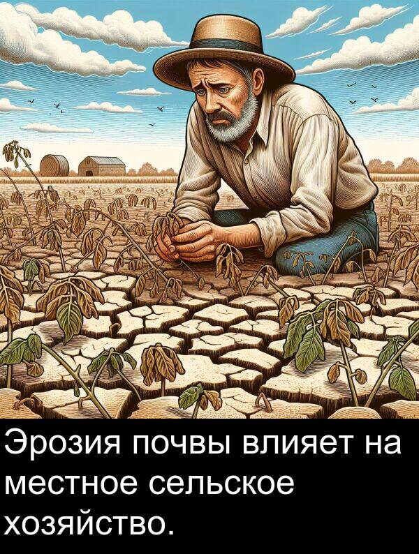 почвы: Эрозия почвы влияет на местное сельское хозяйство.