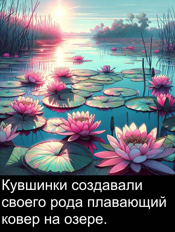ковер: Кувшинки создавали своего рода плавающий ковер на озере.
