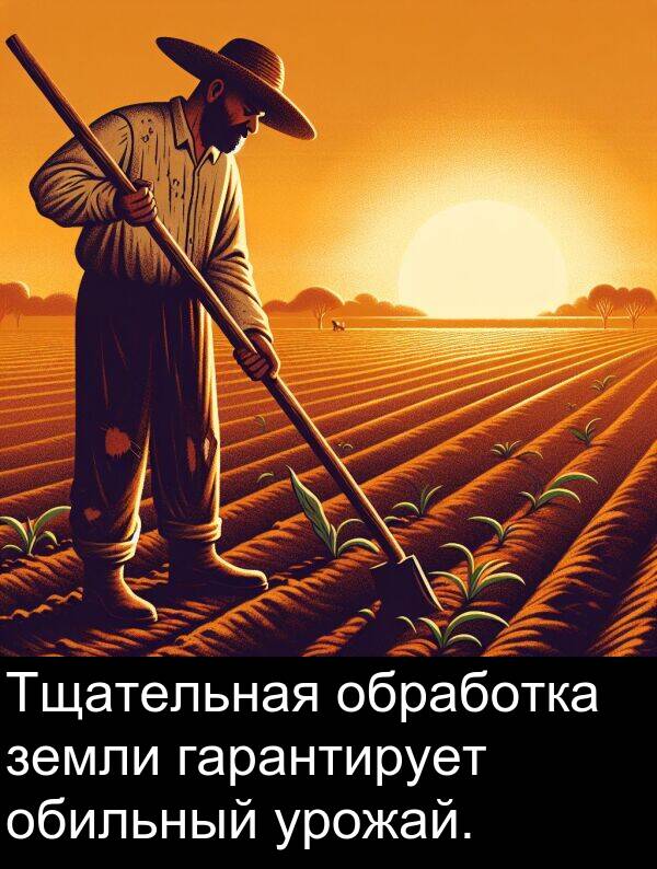 урожай: Тщательная обработка земли гарантирует обильный урожай.
