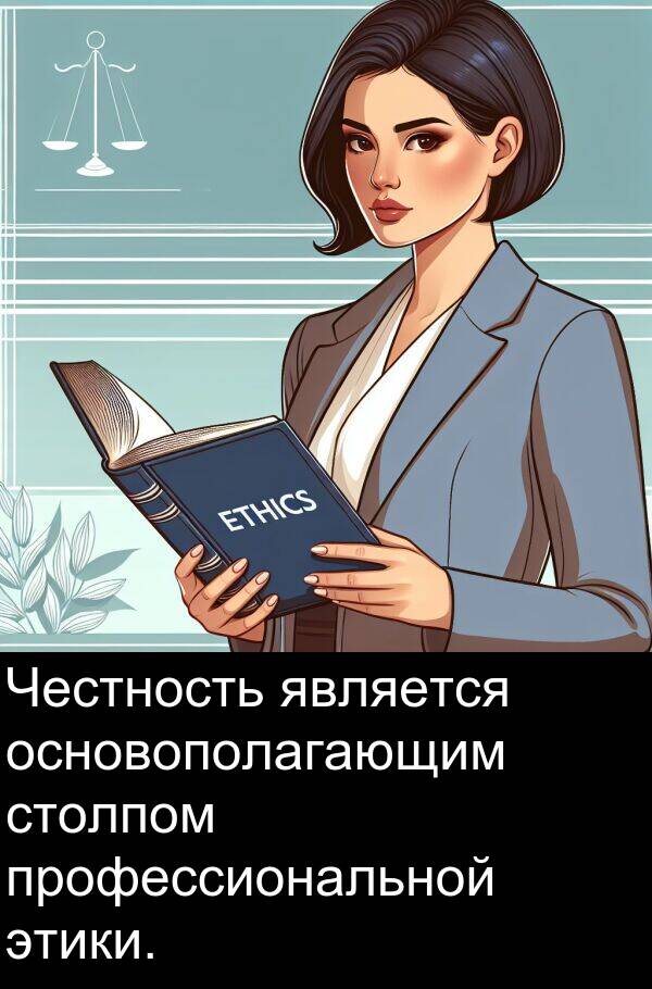 профессиональной: Честность является основополагающим столпом профессиональной этики.