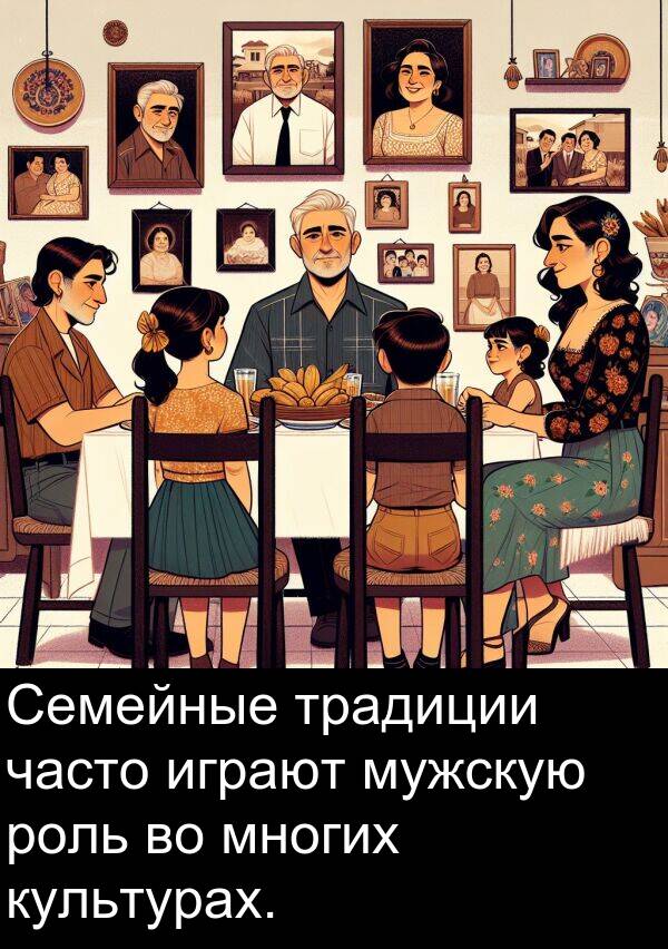 культурах: Семейные традиции часто играют мужскую роль во многих культурах.