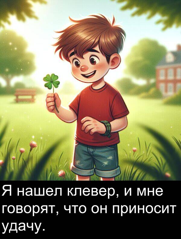клевер: Я нашел клевер, и мне говорят, что он приносит удачу.