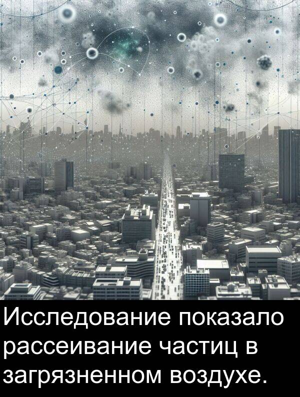 частиц: Исследование показало рассеивание частиц в загрязненном воздухе.