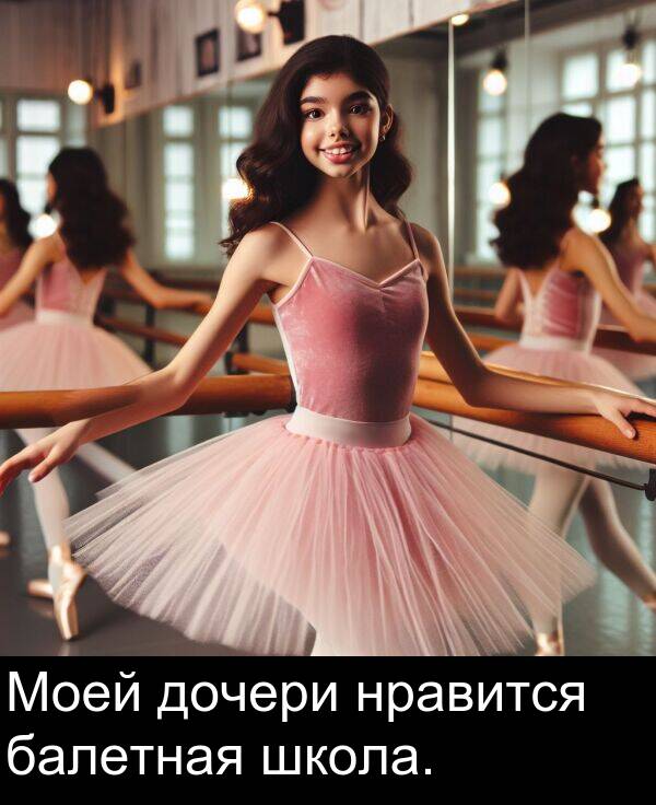 школа: Моей дочери нравится балетная школа.