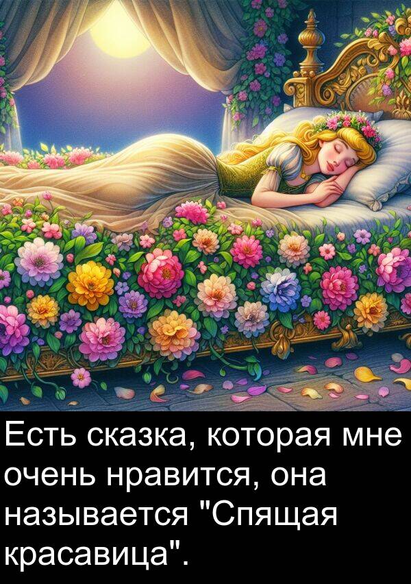 красавица: Есть сказка, которая мне очень нравится, она называется "Спящая красавица".
