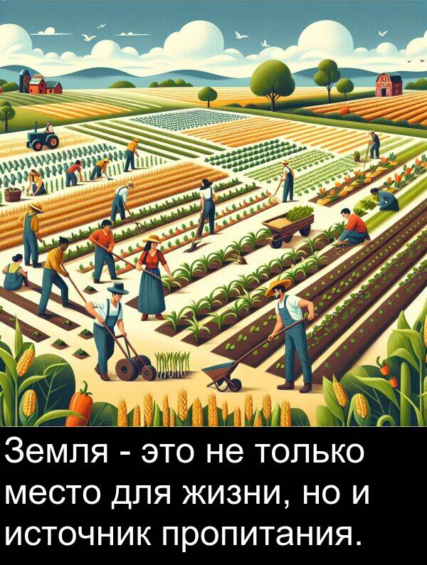 пропитания: Земля - это не только место для жизни, но и источник пропитания.