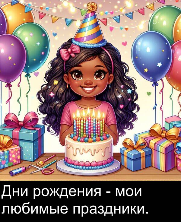 праздники: Дни рождения - мои любимые праздники.