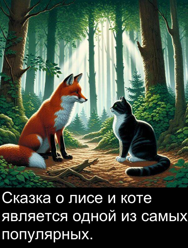 коте: Сказка о лисе и коте является одной из самых популярных.