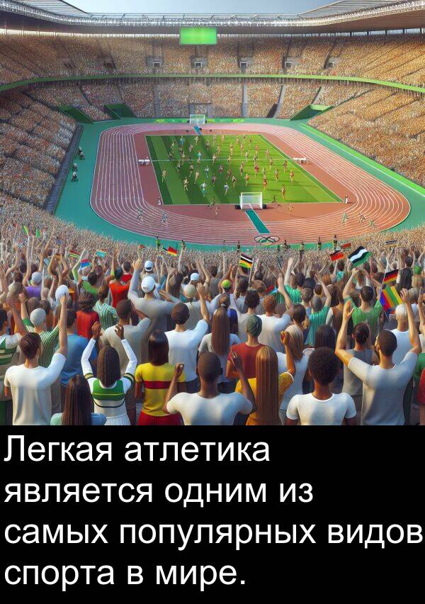 спорта: Легкая атлетика является одним из самых популярных видов спорта в мире.