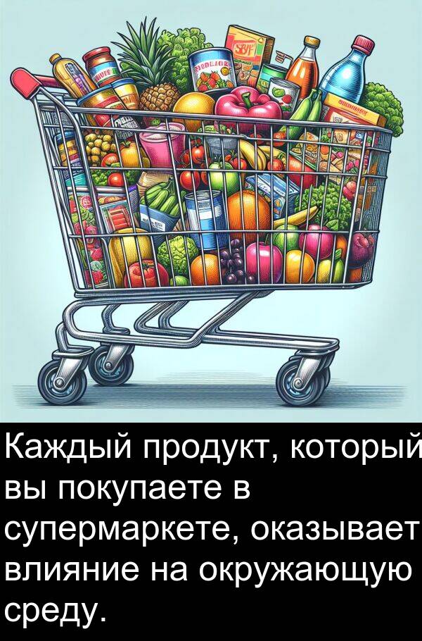 среду: Каждый продукт, который вы покупаете в супермаркете, оказывает влияние на окружающую среду.