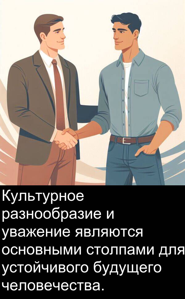 уважение: Культурное разнообразие и уважение являются основными столпами для устойчивого будущего человечества.