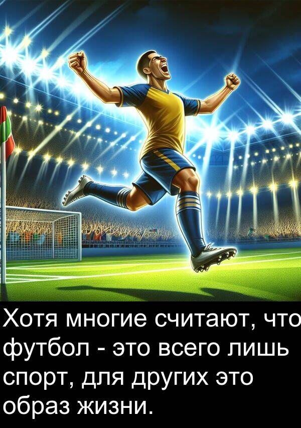 всего: Хотя многие считают, что футбол - это всего лишь спорт, для других это образ жизни.
