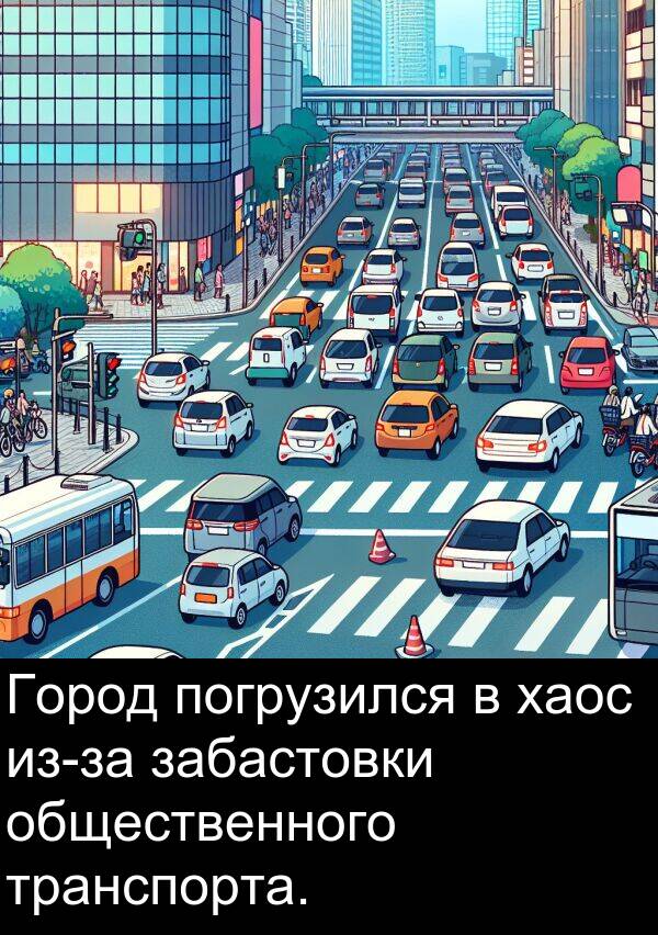 хаос: Город погрузился в хаос из-за забастовки общественного транспорта.