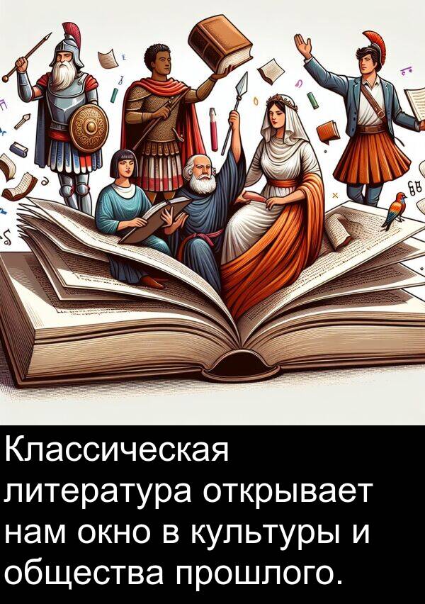 прошлого: Классическая литература открывает нам окно в культуры и общества прошлого.