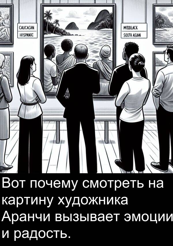 почему: Вот почему смотреть на картину художника Аранчи вызывает эмоции и радость.