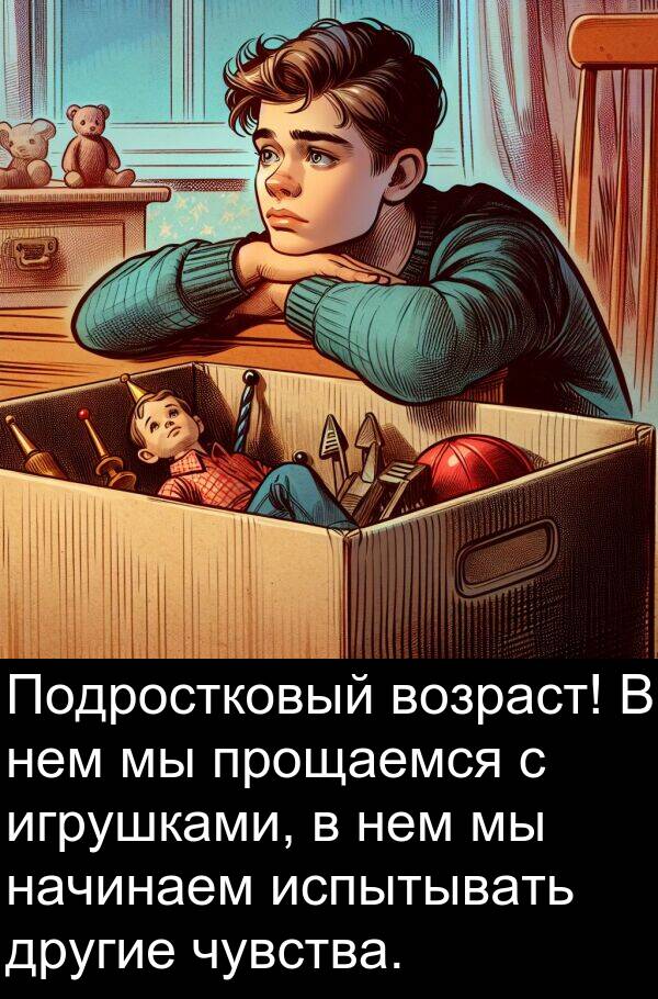 прощаемся: Подростковый возраст! В нем мы прощаемся с игрушками, в нем мы начинаем испытывать другие чувства.