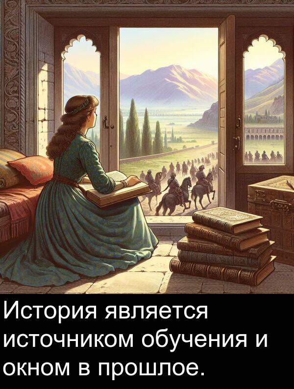 прошлое: История является источником обучения и окном в прошлое.