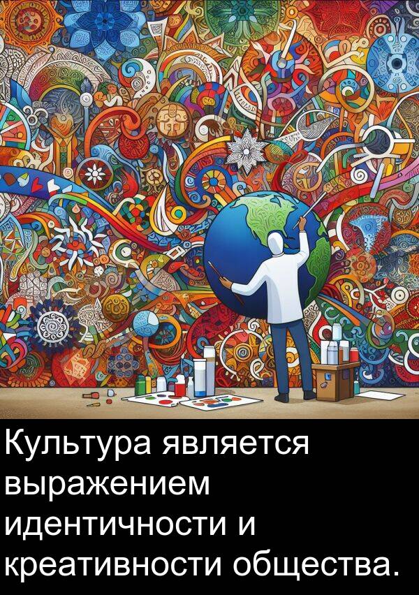 креативности: Культура является выражением идентичности и креативности общества.