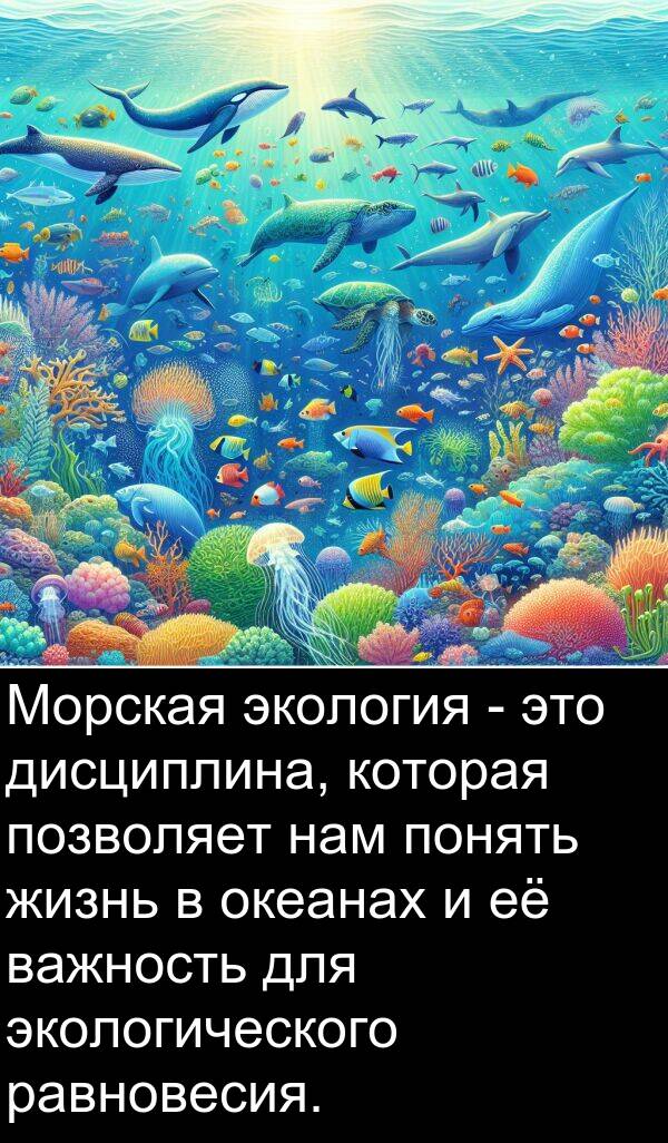 важность: Морская экология - это дисциплина, которая позволяет нам понять жизнь в океанах и её важность для экологического равновесия.