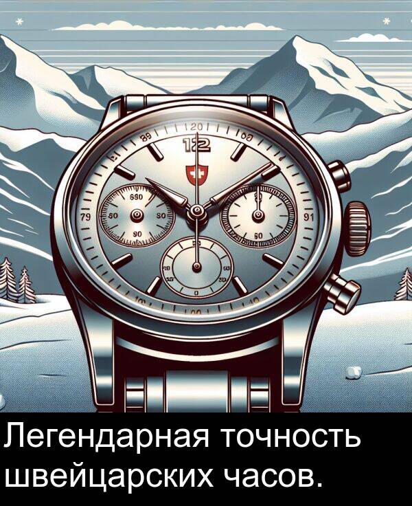 часов: Легендарная точность швейцарских часов.