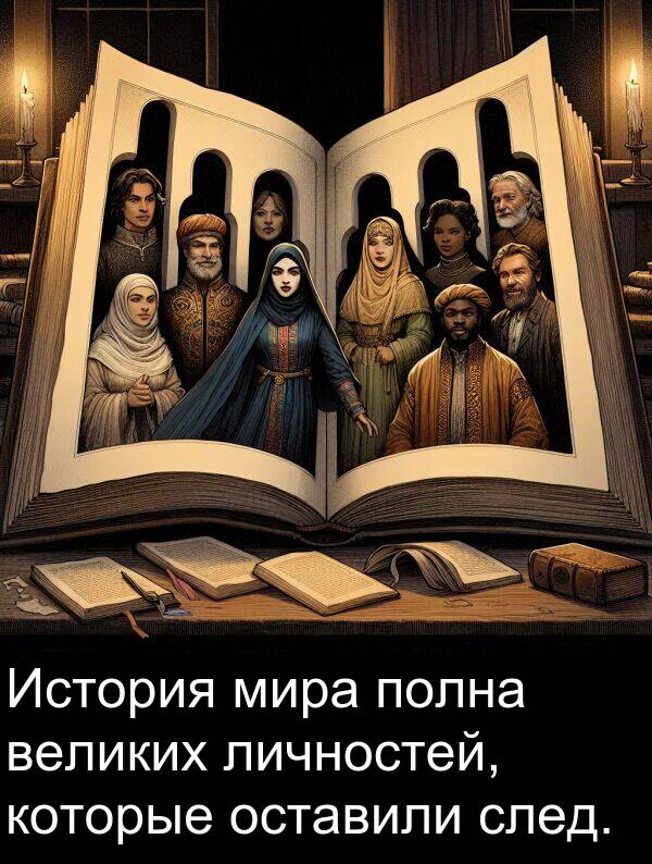 которые: История мира полна великих личностей, которые оставили след.