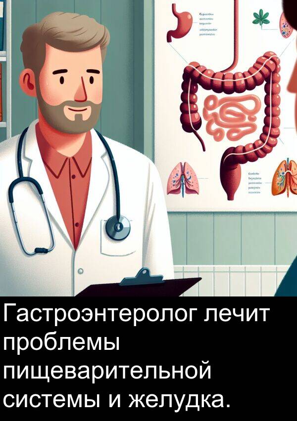 проблемы: Гастроэнтеролог лечит проблемы пищеварительной системы и желудка.