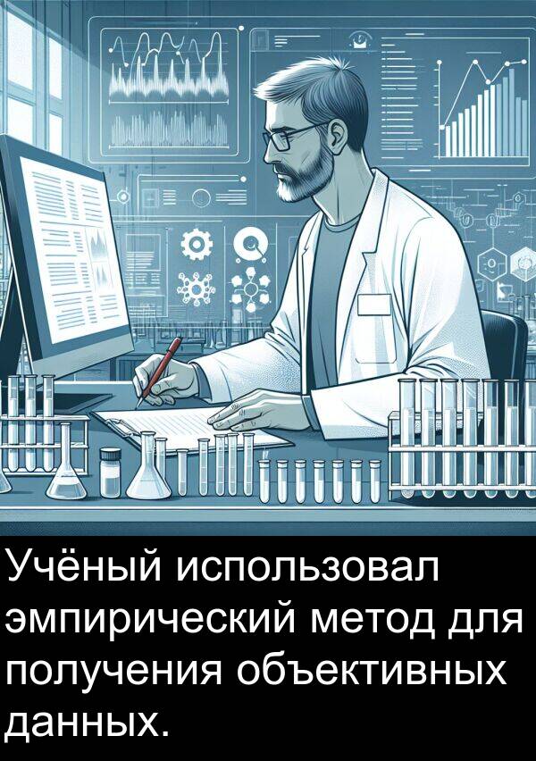 получения: Учёный использовал эмпирический метод для получения объективных данных.